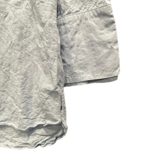 Halston Heritage Powder Blue Coastal Grandma Linen And Viscose Button Down Shirt - Picture 10 of 13